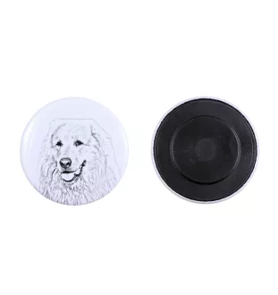 Pyrenean Mountain Dog, Great Pyrenees, Pyrenean Shepherd - magnet with a dog's pupil, exceptionally light, strong magnet, handmade product by the Art-Dog brand