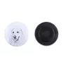 Chien de montagne des Pyrénées, Pastou, Patou - aimant avec un œil de chien, exceptionnellement léger, aimant puissant, produit fabriqué à la main par la marque Art-Dog