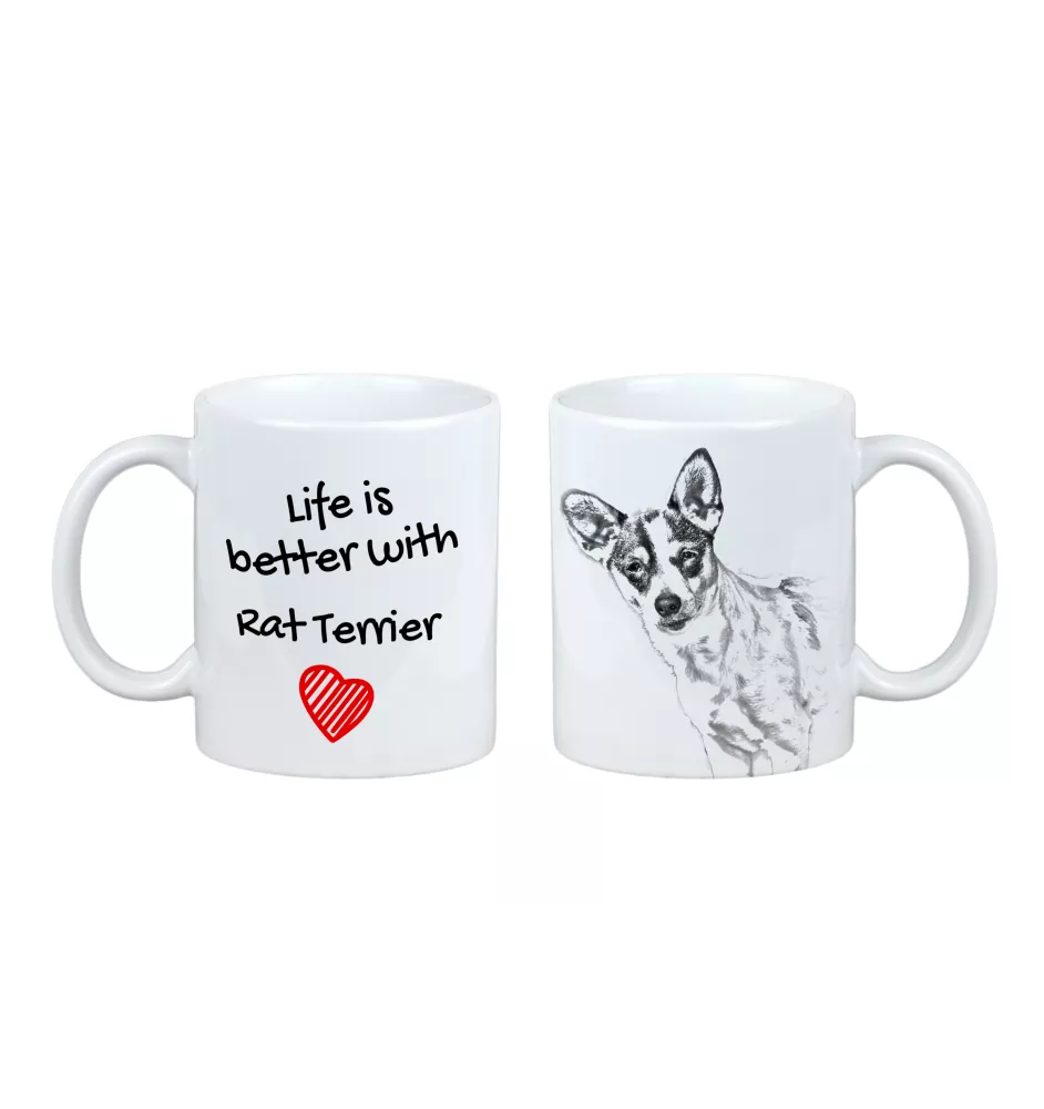 Rat Terrier, Ratting Terrier, Decker Giant - cup with a dog, cup with a photo, personalized gift from the Art-Dog brand
