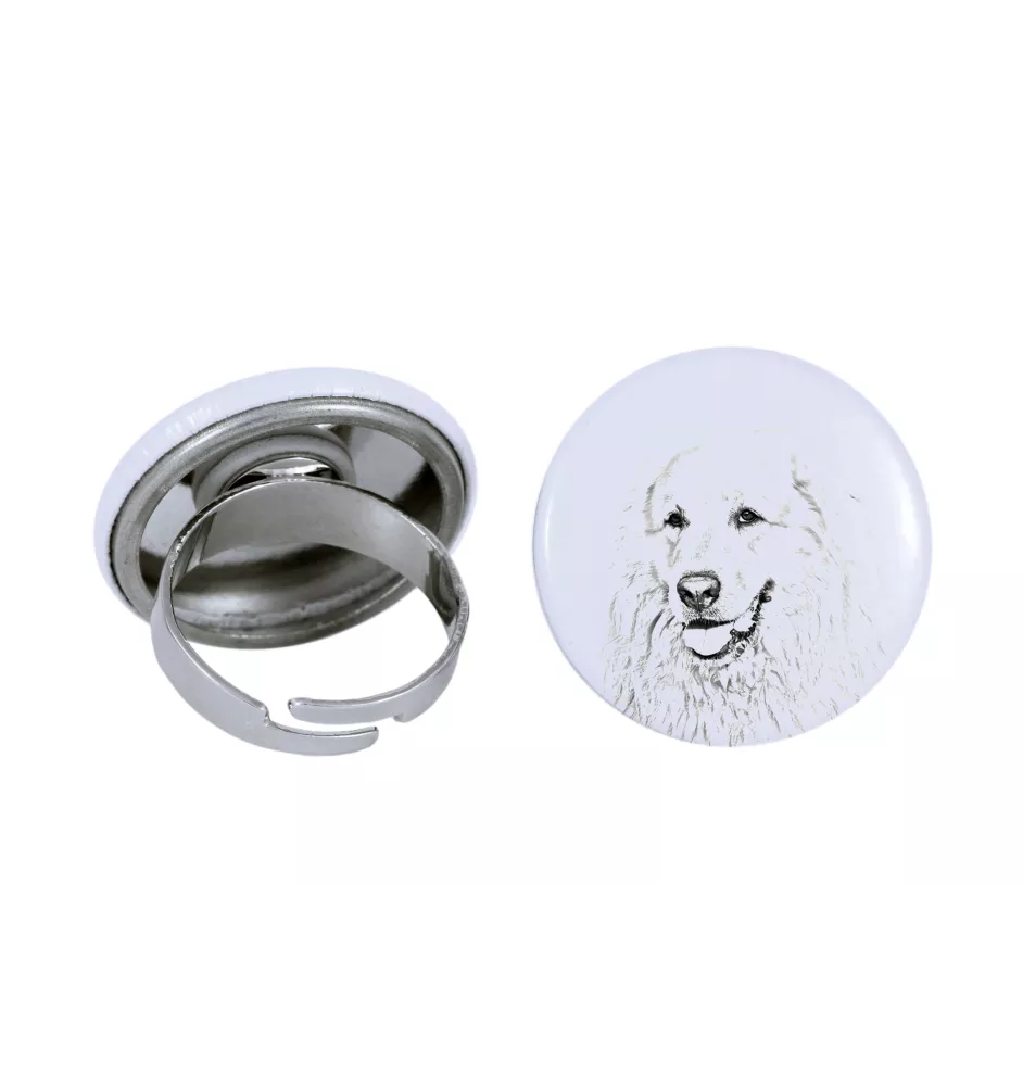 Chien de montagne des Pyrénées, Pastou, Patou - bijoux pour femmes avec l'image d'un chien, produit fait à la main, possibilité d'ajouter sa propre photo, marque Art-Dog