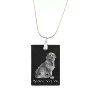 Chien de berger des Pyrénées - Pendentif en cristal avec chien, collier en argent avec photo, pendentif personnalisé par la marque Art-Dog