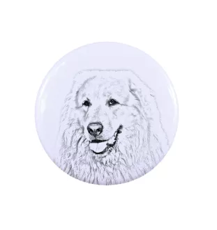 Pyrenean Mountain Dog, Great Pyrenees, Pyrenean Shepherd - pin with your dog, add your own photo, Art-Dog brand
