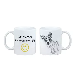 Rat Terrier, Ratting Terrier, Decker Giant - cup with a dog, cheerful cup for a dog lover, personalized gift from the Art-Dog brand