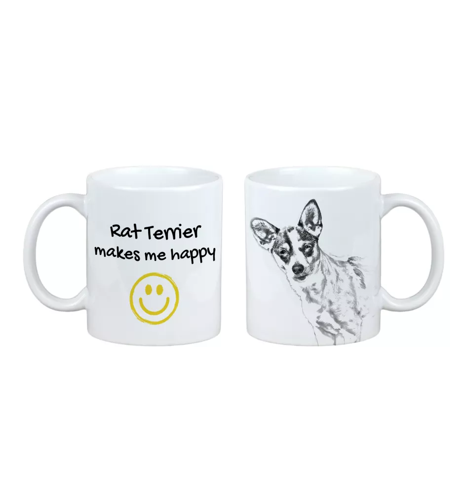Rat Terrier - Tasse mit Hund, fröhliche Tasse für Hundeliebhaber, personalisiertes Geschenk der Marke Art-Dog