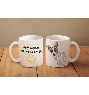 Rat Terrier - Tasse mit Hund, fröhliche Tasse für Hundeliebhaber, personalisiertes Geschenk der Marke Art-Dog
