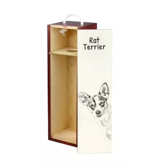 Rat Terrier - Weinbox mit Hund, Alkoholbox mit Grafik, personalisierte Geschenkbox der Marke Art-Dog