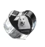 Pyrenean Mountain Dog, Great Pyrenees, Pyrenean Shepherd - a photo of a dog in crystal, crystal heart, unique photo frame from the Art-Dog brand