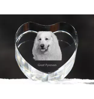 Pirenejski pies górski serce kryształowe z psem Art-Dog