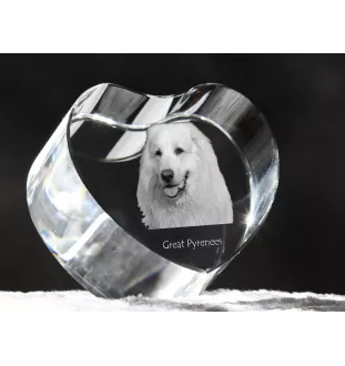 Pirenejski pies górski serce kryształowe z psem Art-Dog