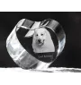 Pyrenean Mountain Dog, Great Pyrenees, Pyrenean Shepherd - a photo of a dog in crystal, crystal heart, unique photo frame from the Art-Dog brand