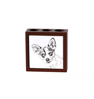 Rat Terrier, Ratting Terrier, Decker Giant - pen holder with a dog, desk organizer with a print, personalized desk decoration from the Art-Dog brand.