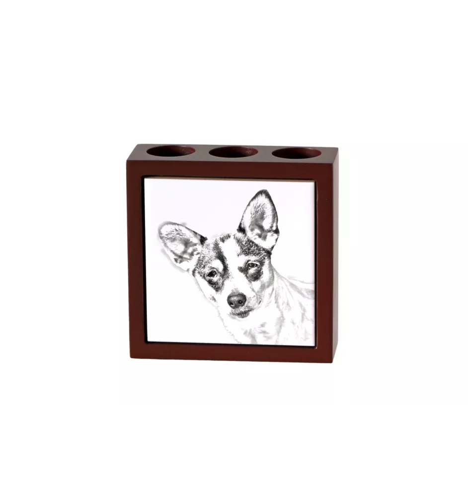 Rat Terrier stojak na długopisy z psem Art-Dog