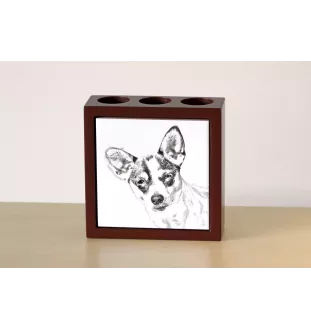 Rat Terrier - porte-stylo avec chien, organiseur de bureau avec impression, décoration de bureau personnalisée de la marque Art-Dog