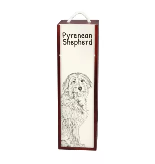 Chien de berger des Pyrénées I - boîte à vin avec chien, boîte à alcool avec graphisme, boîte cadeau personnalisée de la marque Art-Dog
