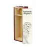 Chien de berger des Pyrénées I - boîte à vin avec chien, boîte à alcool avec graphisme, boîte cadeau personnalisée de la marque Art-Dog