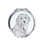 Pyrenean Sheepdog, Labri, Pyrenees Sheepdog I - Pocket mirror with a dog, personalized mirror for a purse, compact mirror with Art-Dog brand print.