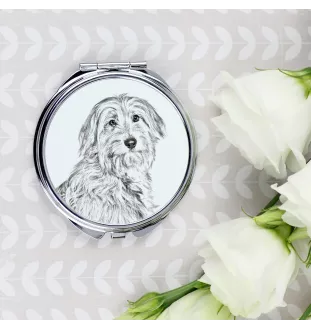 Pyrenean Sheepdog, Labri, Pyrenees Sheepdog I - Pocket mirror with a dog, personalized mirror for a purse, compact mirror with Art-Dog brand print.