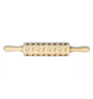 Pyrenean Mountain Dog, Great Pyrenees, Pyrenean Shepherd - rolling pin for dough with a dog, patterned rolling pin for ceramics, a gift for a cook from the Art-Dog brand