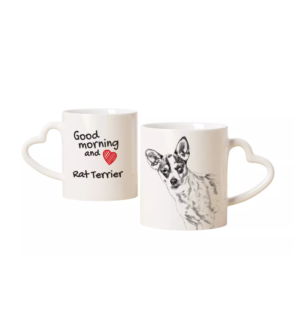 Rat Terrier - tasse avec chien, une tasse adorable avec une anse en forme de cœur, un cadeau universel de la marque Art-Dog