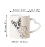 Rat Terrier, Ratting Terrier, Decker Giant - cup with a dog, adorable cup with a heart-shaped handle, universal gift from the Art-Dog brand
