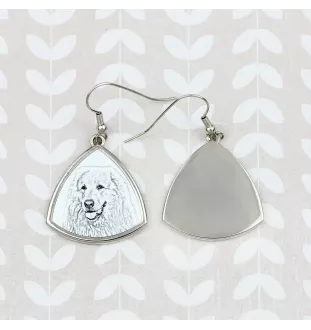 Pyrenean Mountain Dog, Great Pyrenees, Pyrenean Shepherd - dog earrings, hanging earrings with a picture, personalized jewelry with Art-Dog brand print