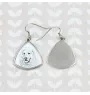 Pyrenean Mountain Dog, Great Pyrenees, Pyrenean Shepherd - dog earrings, hanging earrings with a picture, personalized jewelry with Art-Dog brand print