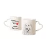 Pyrenean Mountain Dog, Great Pyrenees, Pyrenean Shepherd - cup with a dog, adorable cup with a heart-shaped handle, universal gift from the Art-Dog brand