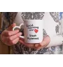 Pyrenean Mountain Dog, Great Pyrenees, Pyrenean Shepherd - cup with a dog, adorable cup with a heart-shaped handle, universal gift from the Art-Dog brand
