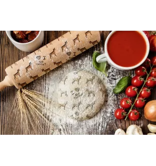 Rat Terrier, Ratting Terrier, Decker Giant - rolling pin for dough with a dog, patterned rolling pin for ceramics, a gift for a cook from the Art-Dog brand