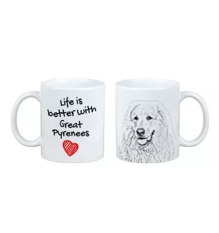 Pyrenean Mountain Dog, Great Pyrenees, Pyrenean Shepherd - cup with a dog, cup with a photo, personalized gift from the Art-Dog brand