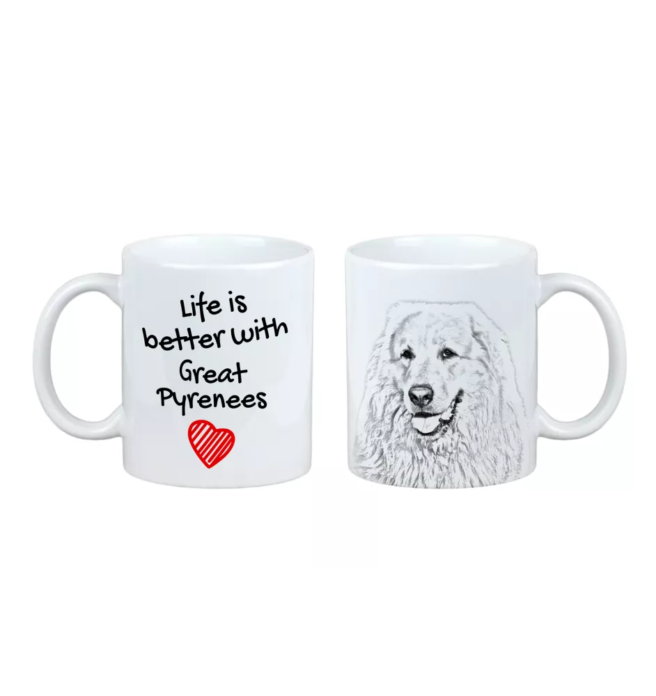 Pyrenean Mountain Dog, Great Pyrenees, Pyrenean Shepherd - cup with a dog, cup with a photo, personalized gift from the Art-Dog brand