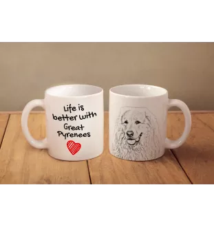 Pyrenean Mountain Dog, Great Pyrenees, Pyrenean Shepherd - cup with a dog, cup with a photo, personalized gift from the Art-Dog brand