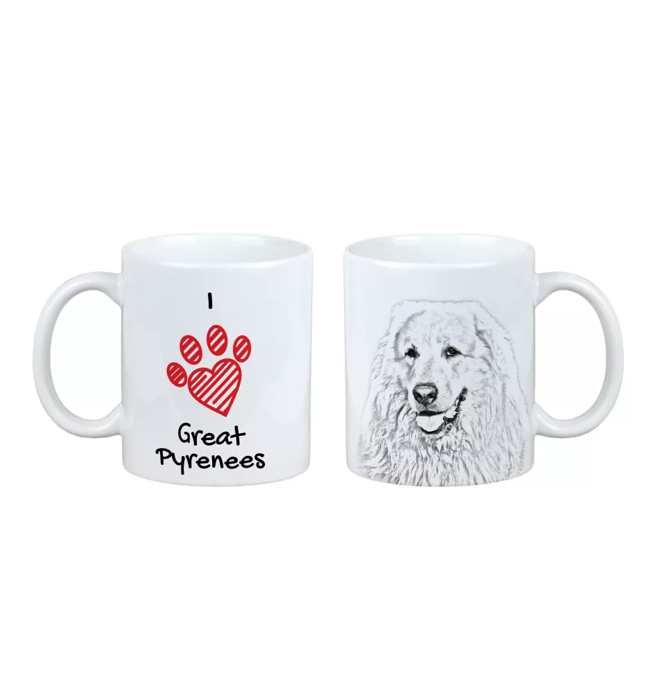 Pyrenean Mountain Dog, Great Pyrenees, Pyrenean Shepherd - cup with a dog, cute cup with graphics, a gift with your photo from the Art-Dog brand