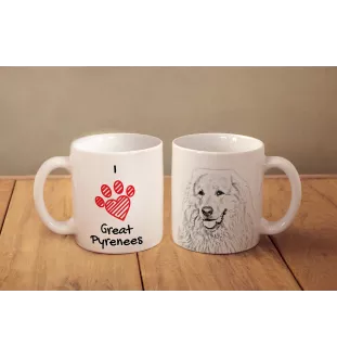 Chien de montagne des Pyrénées, Pastou, Patou - tasse avec chien, une tasse adorable avec une illustration, un cadeau avec votre photo de la marque Art-Dog