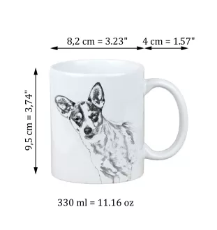 Rat Terrier kubek z psem I love Art-Dog