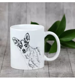 Rat Terrier kubek z psem I love Art-Dog