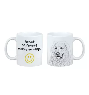 Chien de montagne des Pyrénées, Pastou, Patou - tasse avec chien, une tasse joyeuse pour les amoureux des chiens, un cadeau personnalisé de la marque Art-Dog