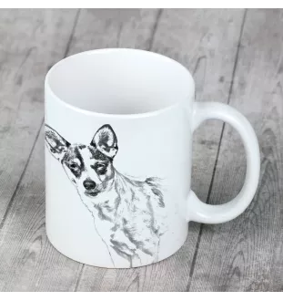 Rat Terrier kubek z psem I love Art-Dog