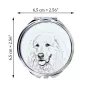 Pyrenean Mountain Dog, Great Pyrenees, Pyrenean Shepherd - Pocket mirror with a dog, personalized mirror for a purse, compact mirror with Art-Dog brand print.