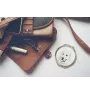 Pyrenäenberghund, Patou - Taschenspiegel mit Hund, personalisierter Taschenspiegel, kompakter Spiegel mit Art-Dog-Logo