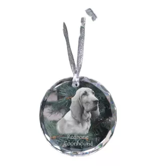Redbone Coonhound medal kryształowy z psem Art-Dog