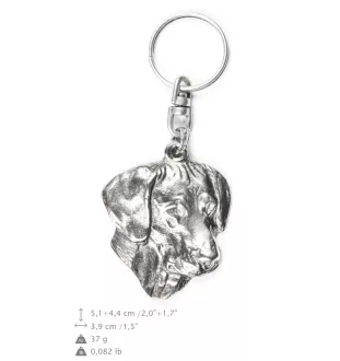 Rhodesian Ridgeback, African Lionhound, African Lion Dog - Silver-plated dog pendant, handbag decoration, backpack pendant by Art-Dog brand