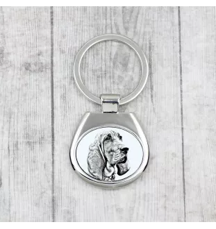 Redbone Coonhound - keychain with a dog, keychain with a print, personalized pendant from the Art-Dog brand