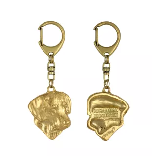 Rhodesian Ridgeback, African Lionhound, African Lion Dog - Gilded key ring with dog, handbag decoration, luxury accessory by Art-Dog brand