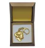 Rhodesian Ridgeback - Vergoldeter Schlüsselanhänger mit Hund in Geschenkbox, Handtaschen-Dekoration, Luxus-Accessoire der Marke Art-Dog