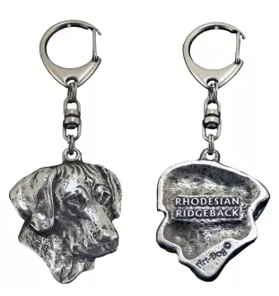 Rhodesian Ridgeback, African Lionhound, African Lion Dog - Silver-plated key ring with a dog in a gift box, handbag decoration, backpack pendant by Art-Dog brand