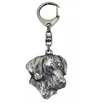 Rhodesian Ridgeback, African Lionhound, African Lion Dog - Silver-plated key ring with a dog in a gift box, handbag decoration, backpack pendant by Art-Dog brand