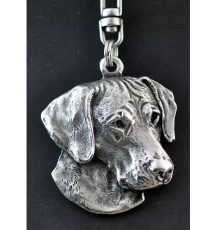 Chien de Rhodésie à crête dorsale, Rhodesian ridgeback - Porte-clés argenté avec un chien dans une boîte cadeau, décoration de sac à main, pendentif de sac à dos par la marque Art-Dog