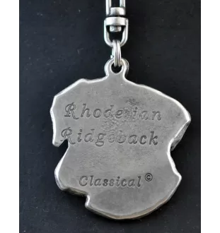 Chien de Rhodésie à crête dorsale, Rhodesian ridgeback - Porte-clés argenté avec un chien dans une boîte cadeau, décoration de sac à main, pendentif de sac à dos par la marque Art-Dog