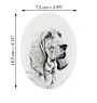 Redbone Coonhound - Gedenktafel mit einem Foto eines Hundes, Grabplatte mit Druck, personalisierte ovale Platte der Marke Art-Dog